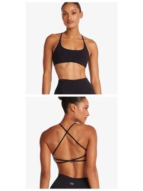 CSB SERENITY LEXI CROP BRA IN BLACK, SIZE XS